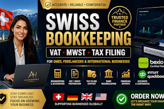 do swiss bookkeeping, vat, mwst, tax filing, bexio, quickbooks