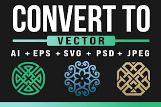 manually convert logo, image or sketch to vector