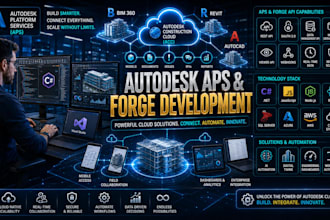 develop autodesk forge aps, api integration, bim 360 acc cloud solution