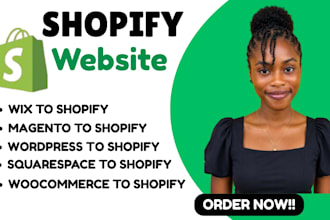 migrate wordpress, woocommerce, wix, or squarespace to shopify