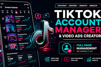 be your tiktok manager and create viral tiktok video ads