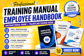 create training manual employee handbook instruction talentlms course guides