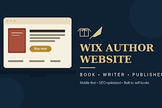 build  responsive wix author website writer website book club website