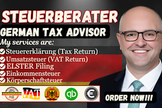 german steuerberater for tax return, vat return, income tax return elster filing