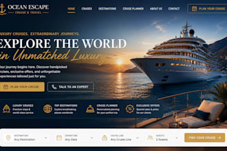 design wix cruise line website cruise agency luxury cruise cruise planner websit