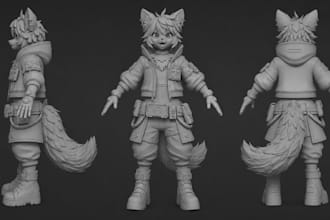 create 3d character model, stylized game character in blender, vrchat avatar