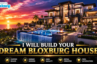build your bloxburg house or mansion custom or from youtube