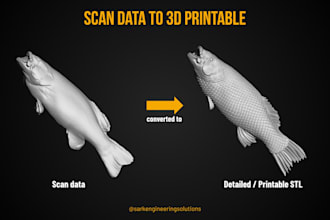 convert 3d scan data to print ready stl for fdm and resin printing