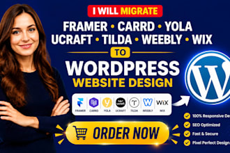 migrate framer carrd yola ucraft tilda weebly wix to wordpress website design