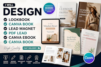 design lookbook, canva book, lead magnet, pdf lead, canva ebook, canva book