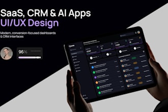 create a clean CRM or saas application design in figma