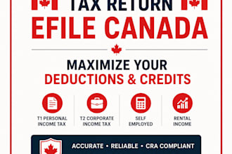 handle canada t1, t2 tax return filing, including hst and gst calculation
