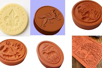 create custom chocolate mold, 3d cad model, printable cookies mold, clay cutter