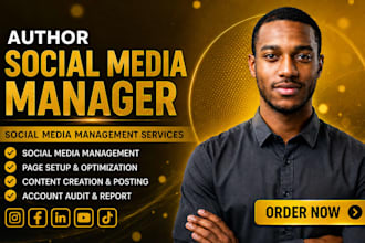 be your book author social media marketing  manager and content creator