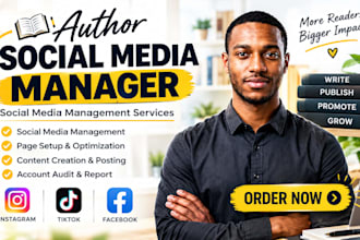 be your social media manager for authors and book marketing