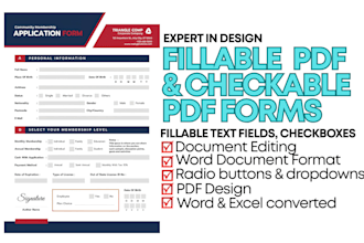 create professional fillable PDF forms, clickable forms using adobe acrobat