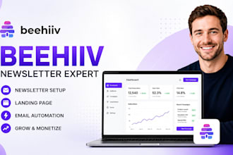 setup beehiiv newsletter template beehiiv account manager, beehiiv landing page