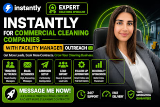 build instantly for commercial cleaning companies with facility manager outreach