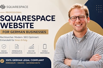 build a squarespace website in german with dsgvo and impressum