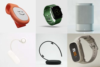 3d product design wearable device, smartwatch, fitness tracker medical wearable
