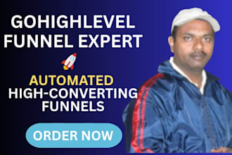 build gohighlevel sales funnel and workflow automation