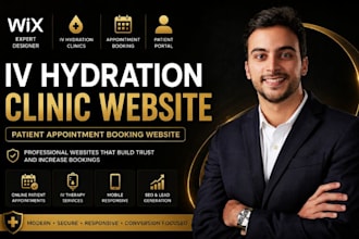 create wix iv hydration clinic website wix patient booking website