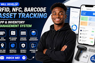 develop rfid, nfc, barcode asset tracking app and inventory management system
