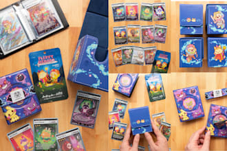 design premium card game box packaging and realistic 3d mockup