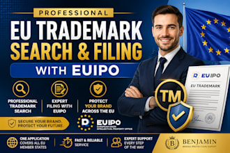 professsionally search and file your trademark  with euipo