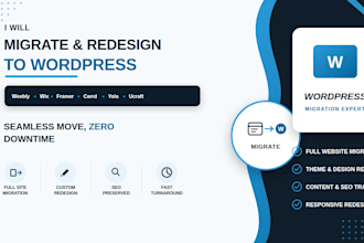 migrate and redesign weebly wix framer carrd yola ucraft websites to wordpress