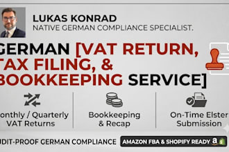 do german vat return, do tax filing and book keeping