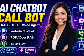 build a custom ai chatbot, rag bot or ai call bot