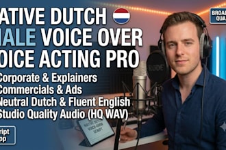 be your professional native dutch male voice over