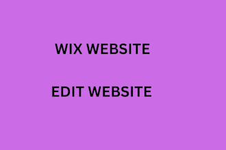 edit wix website, design wix website, redesign wix website