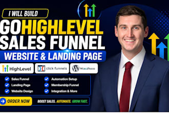 gohighlevel website, sales funnel, clickfunnels landing page