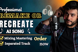 remake or recreate ai song, cover song, beat remake, and music production