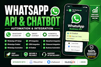 setup whatsapp API, whatsapp chatbot and whatsapp automation