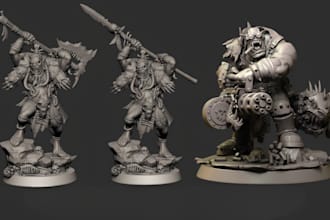 create custom 3d miniature warhammer dnd tabletop printable stl model