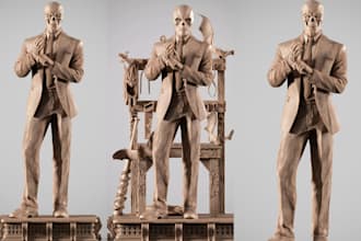 transmute photo to 3dfigure,40k warhammer stl,3dprint,miniature sculpt,resin,fdm