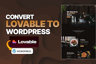 convert the lovable ai website to wordpress