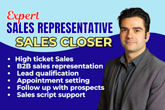 sales representative sales closer sale agent b2b sales high ticket sales
