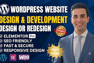 design or redesign wordpress website with elementor pro wpbakery bricks builder