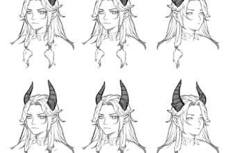 make a character sheet with a unique art style