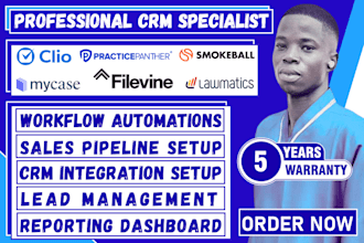 setup clio lawmatics mycase filevine practicepanther and smokeball