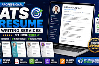 design a professional ats friendly resume and CV