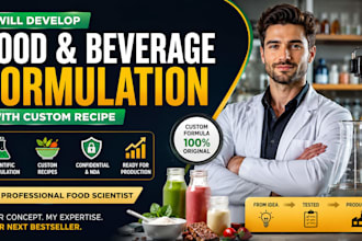 develop food and beverage formulation with custom recipe development