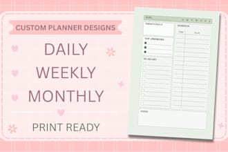 create custom printable planner designs