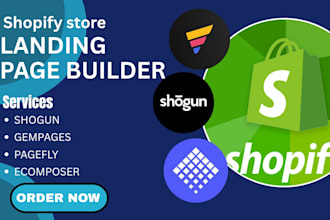 shopify landing page builder pagefly gempages shogun ecomposer replo zipify