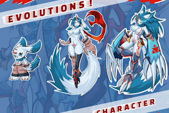 design your custom monster evolution concept art
