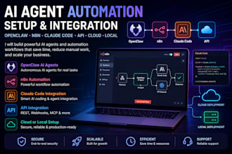 setup openclaw n8n ai agent automation api integration cloud locally claude code